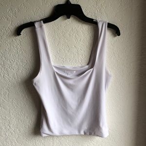 Stretch square neck crop top